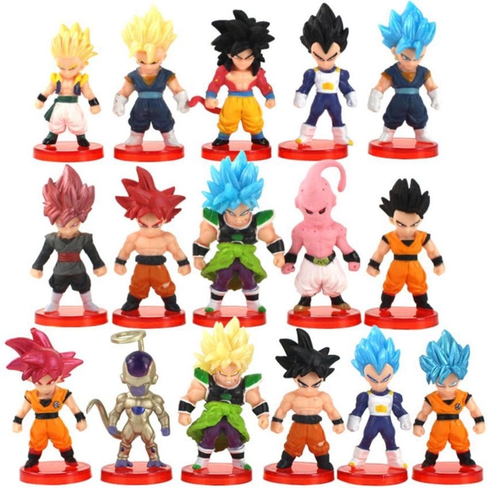 Boneco de ação Dragon Ball Z Gohan Vegeta 6-8cm - 16 unidades