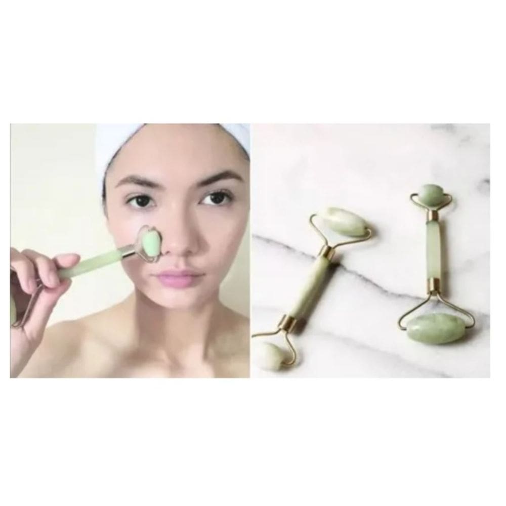 Massageador de rolo Jade Stone para rejuvenescimento linfático