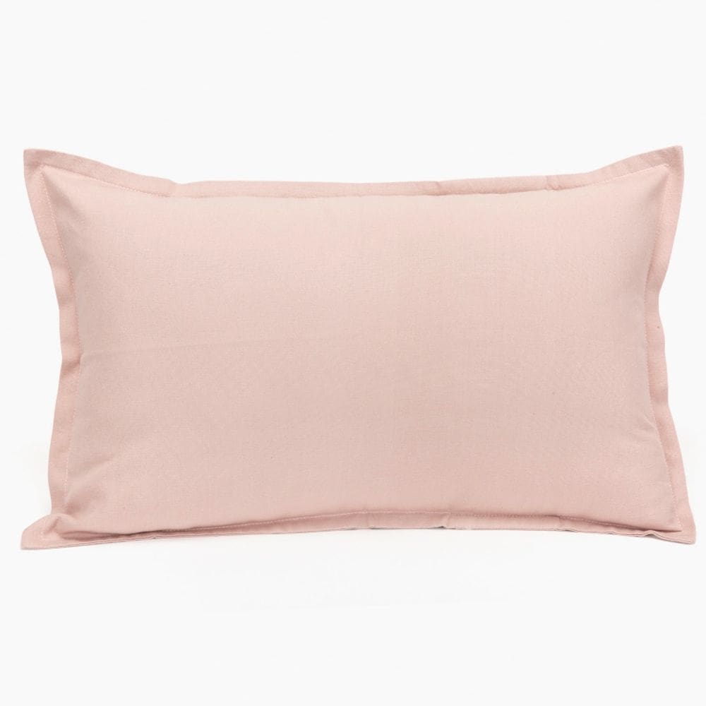 Pacote de 2 capas de almofada 100% algodão rosa 40x60 cm