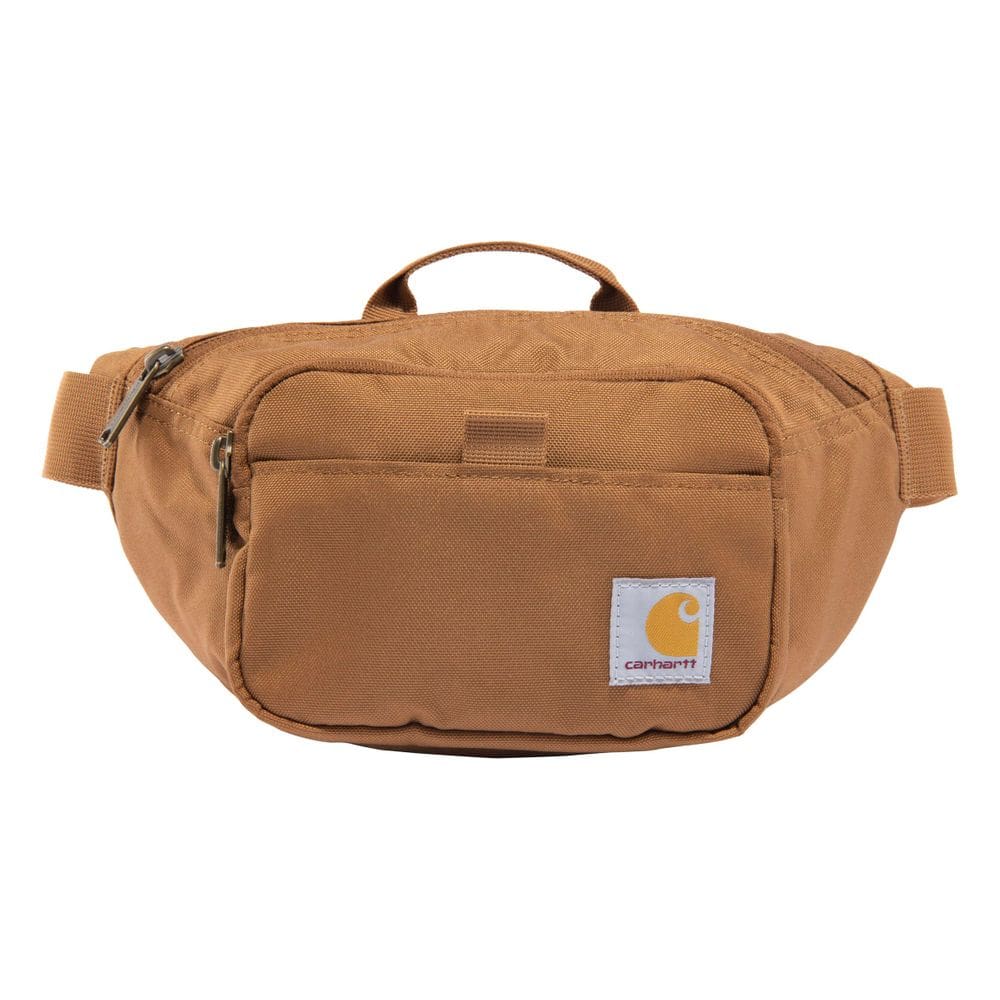 Hip Pack Carhartt, cintura ajustável, resistente à água, marrom
