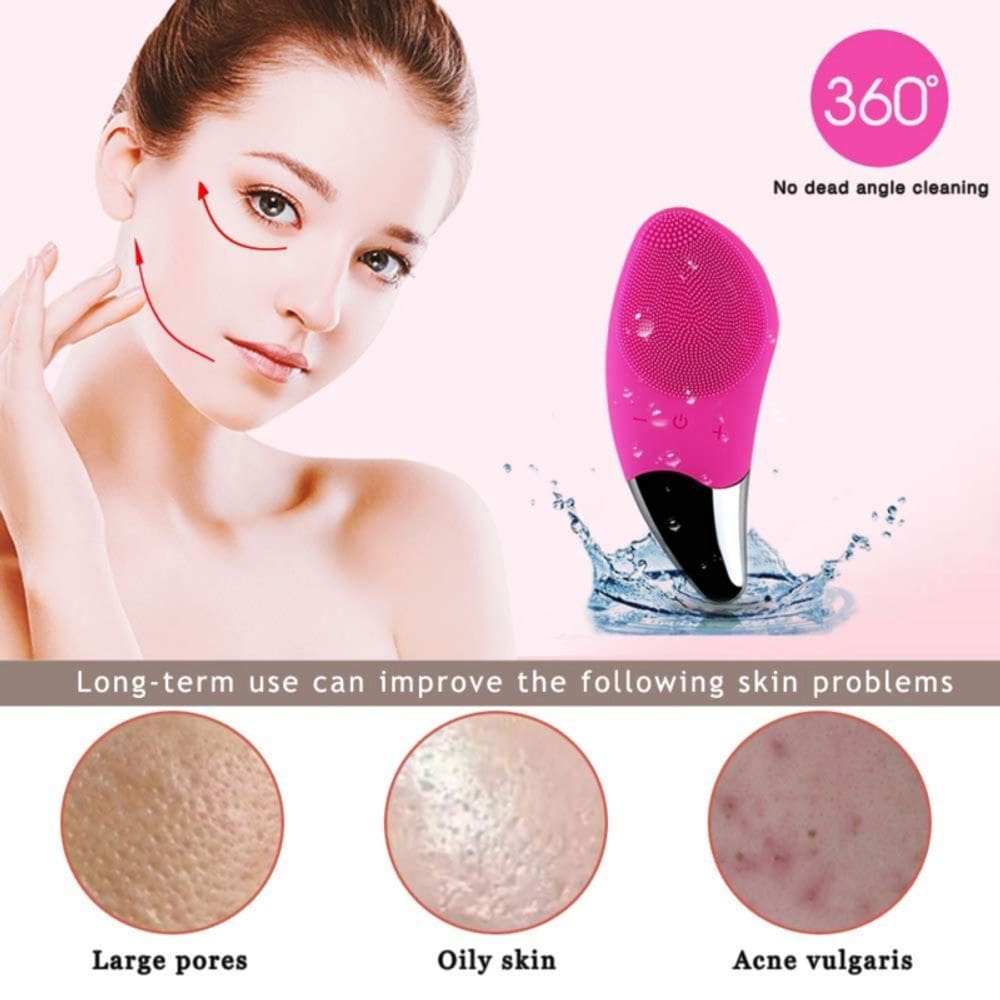 Esfoliante facial, massageador recarregável, limpador sônico