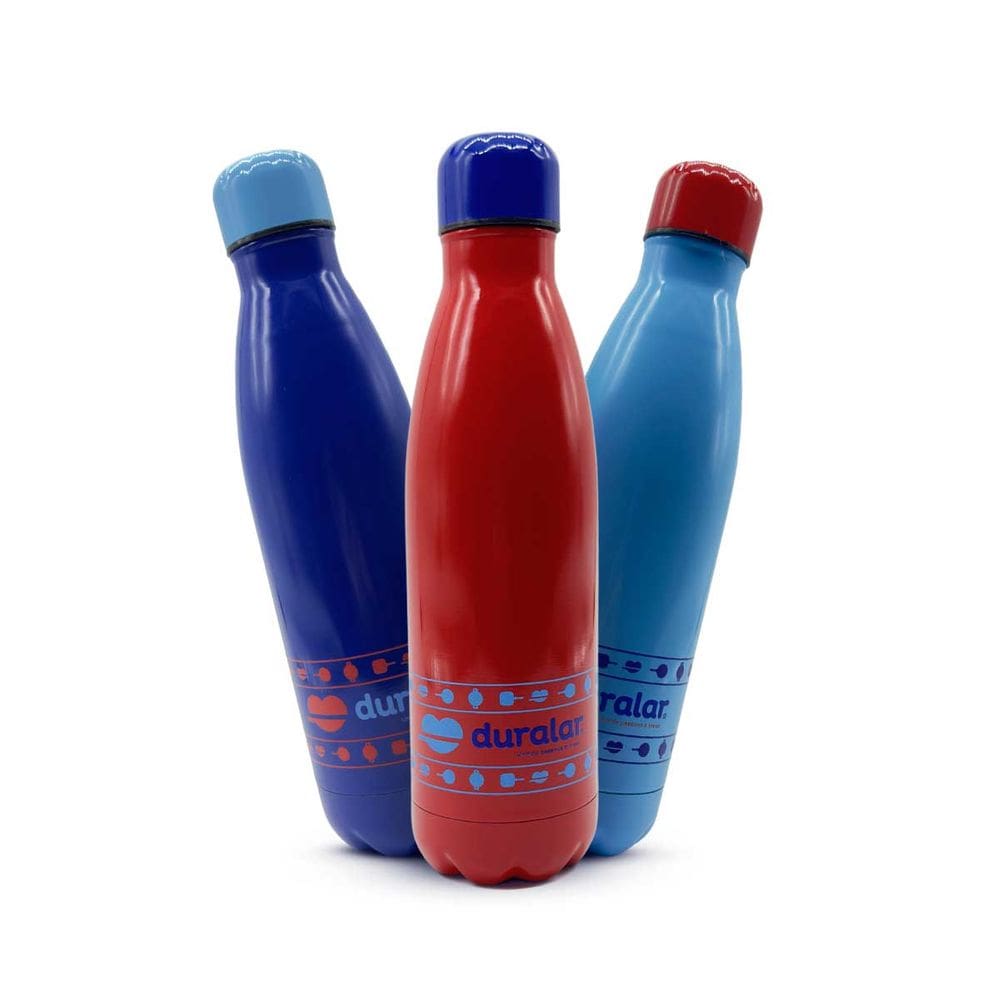 Kit 3 Garrafas Térmicas Aço Inox 500ml  Duralar