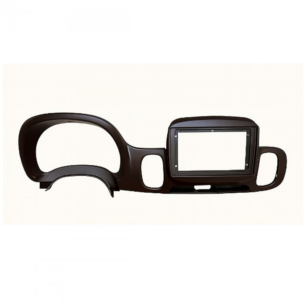 Moldura 9” Chinês painel instrumentos Fiat Mobi 16/25 - Marrom