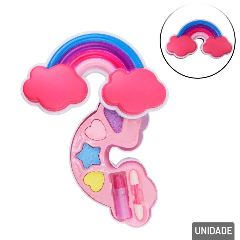 Maquiagem Para Boneca com Estojo Arco íris - Tudo em Caixa