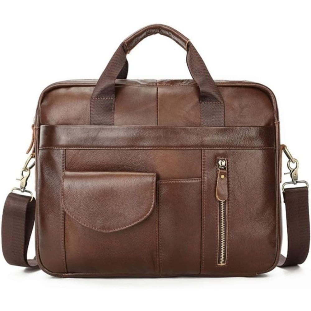 Maleta, bolsa de ombro Office para homens, preta, marrom, poliureta