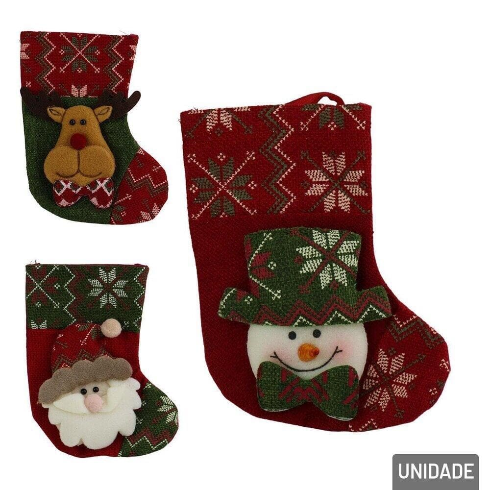 Bota Bonecos Luxo 16,5cm Natal - Tudo em Caixa