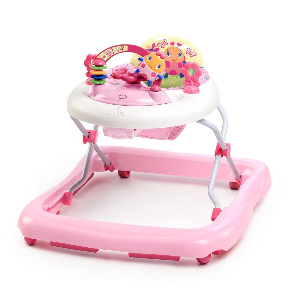 Andador de Bebê Bright Starts JuneBerry Walk-A-Bout Andador e Entretenimento para Bebê, Brinquedo de Piso Removível, Estrutura Dobrável.