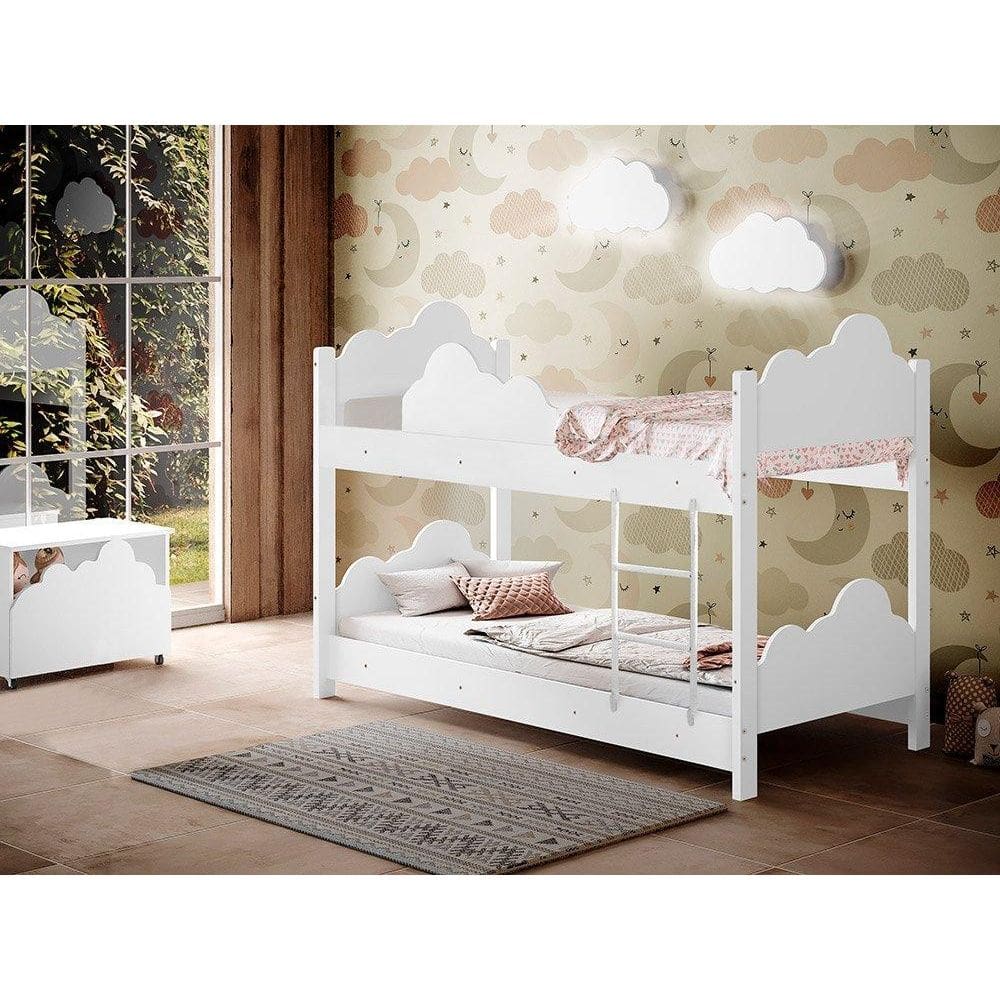 Beliche Infantil Marina Branco com Colchão - Divaloto