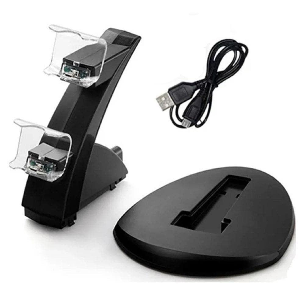 Carregador de controle duplo PS4 e carregador de controle