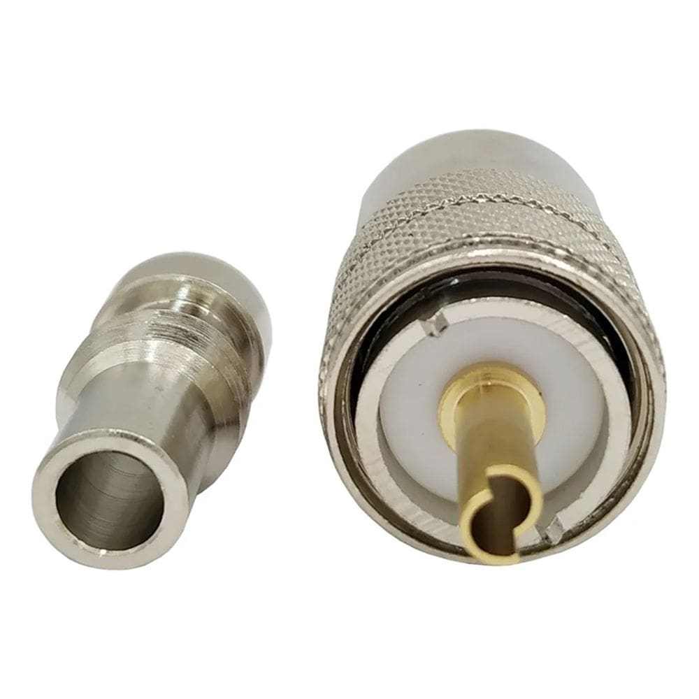 Conector UHF Macho p/ Solda c/ Redutor – Kit c/ 50 unid