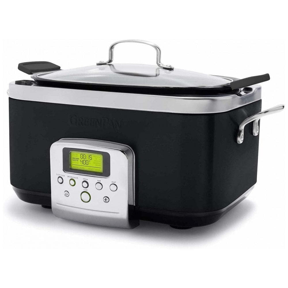 Panela Elétrica Multifuncional 6L, Anodizada com Tela LCD, 110v, GREENPAN CC005107 001, Preto