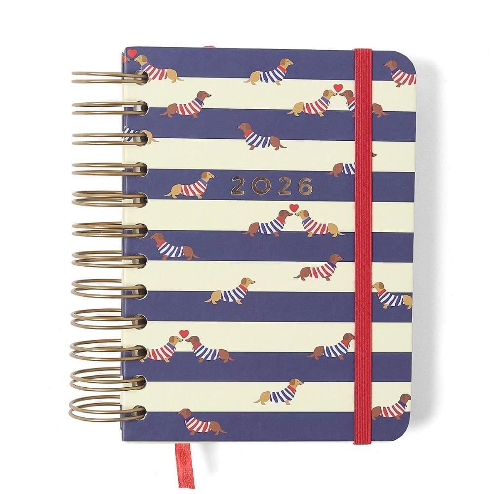 Agenda planner diária 11,5x16 Praia Cachorros 2026 - Cicero