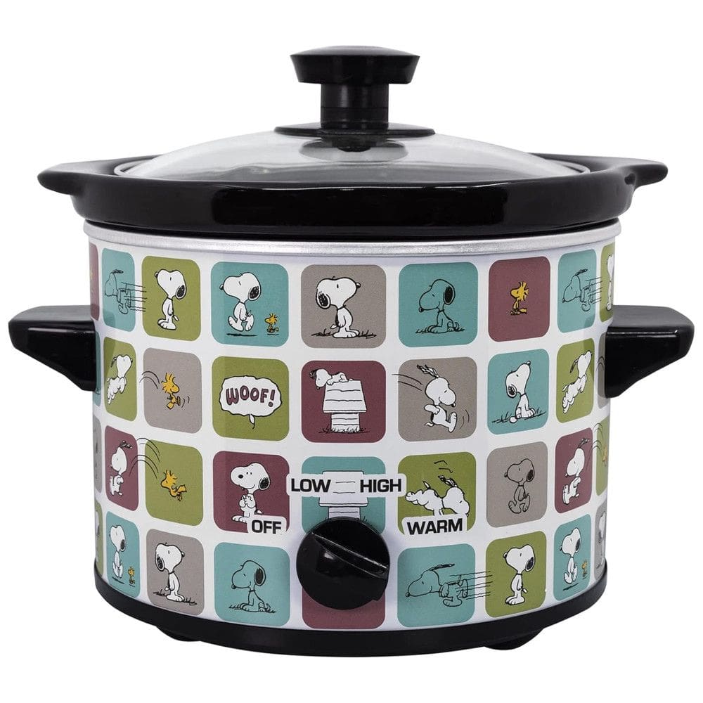 Panela Eletrica Multifuncional 1,8L com Tema Snoopy & Woodstock Appliance e 3 Modos de Calor, 110V 120W, Uncanny Brands, Colorida