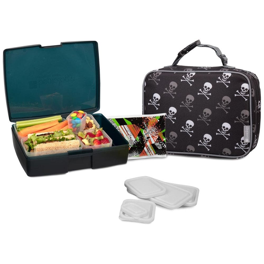 Bentologia Lancheira Infantil com Recipientes e Forma de Gelo, Para 3 Anos ou Mais, BENTOLOGY, Preto