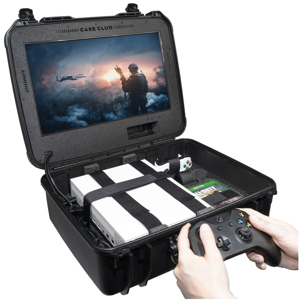 Estação de game portátil, com monitor. Console e acessórios não incluídos, CASE CLUB CC720XBOXGSG2, Preto
