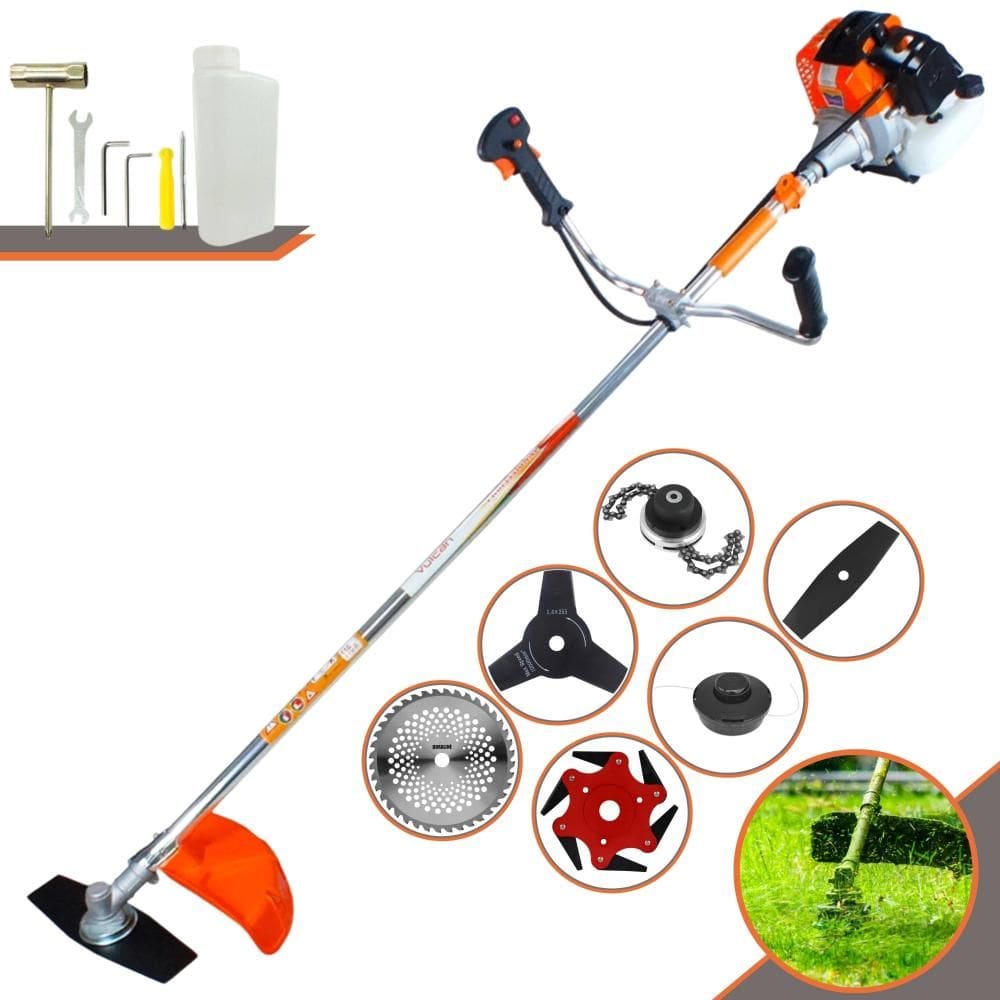 Roçadeira Multifuncional Completa Vulcan VR430S À Gasolina 2T 43cc 1,7HP Alta Rotação Ideal Para Todos os Tipos de Trabalhos Com 6 Opções de Cortes