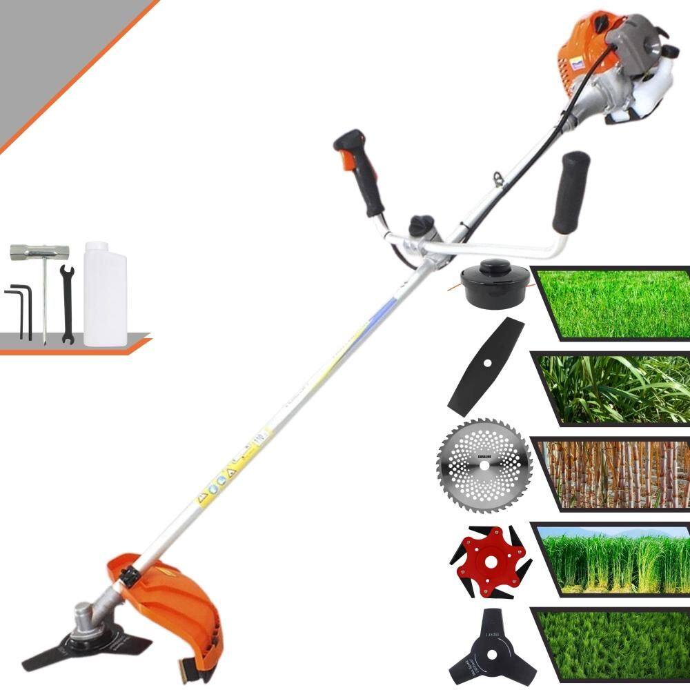 Roçadeira À Gasolina Vulcan VR430P 43cc 1,7HP 5 Em 1 Com Guidão Anti-Vibração Carretel Nylon + Facas 2 Pontas, 3 Pontas, 6 Pontas e 40 Dentes de Vídea