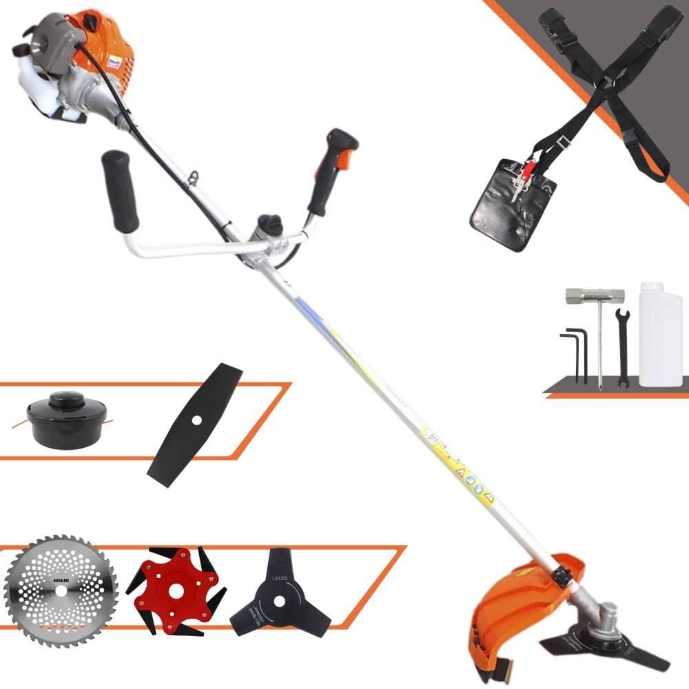 Roçadeira  Vulcan VR430P À Gasolina Motor 2 Tempos 43cc 1,7HP 10.000rpm Multifuncional Completa Com Carretel de Nylon e 4 Lâminas de Corte