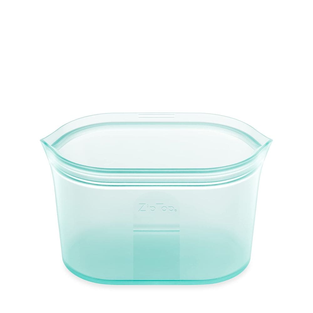 Sacos de armazenamento de alimentos com zíper, prato grande, reutilizável, silicone azul-petróleo
