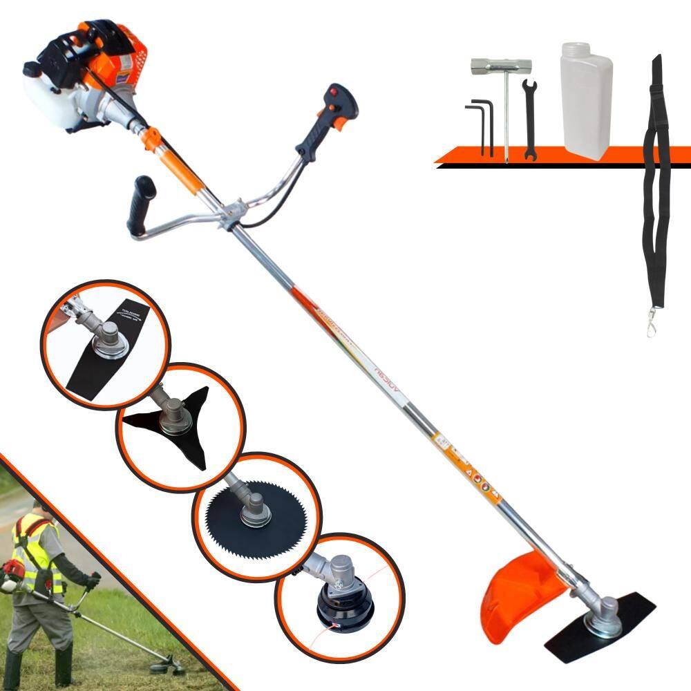 Roçadeira  Vulcan VR430S À Gasolina 2T 43cc 1,7HP 10.000rpm Com Carretel de Nylon + Lâmina 2 Pontas + Lâmina 3 Pontas + Lâmina 80 Dentes