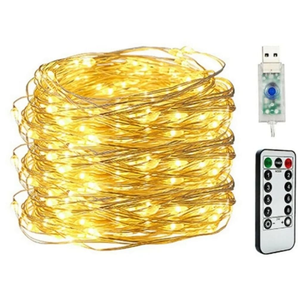 Enfeite de Natal Fairy Garland 10m com 100 luzes LED quentes