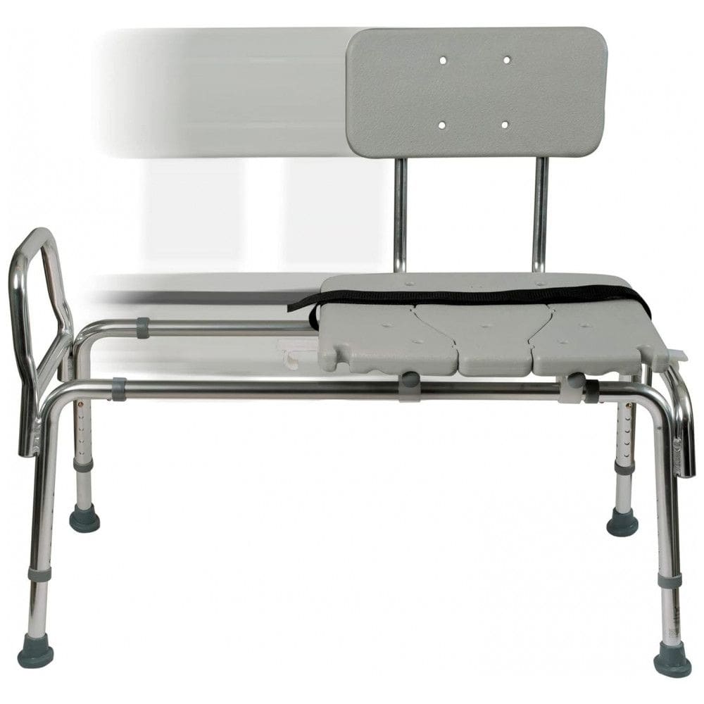 Cadeira de Banho Móvel para Idoso com Altura do Assento Ajustável, suporta até 180 kg, DMI 522 1734 1900, Cinza