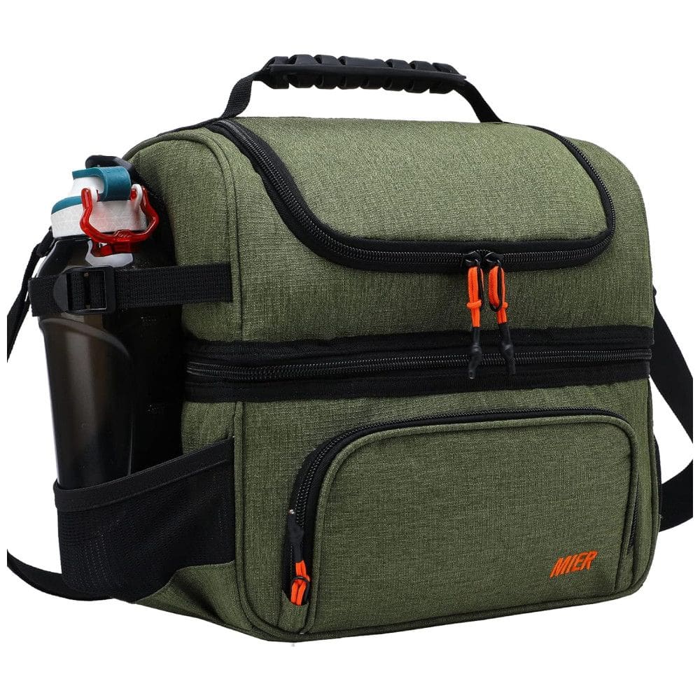 MIER Bolsa Térmica Portátil 15L, Mantém Quente, Frio Por até 5H, Verde