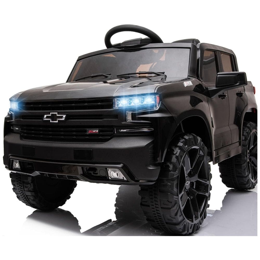 Little Brown Box Carro, Carrinho Elétrico 1 Assento 12V, com Luzes de LED e Controle Remoto, Preto