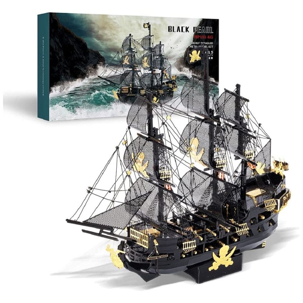 Piececool Quebra Cabeças 3D Navio Militar com Led para Crianças e Adultos, 307 Peças