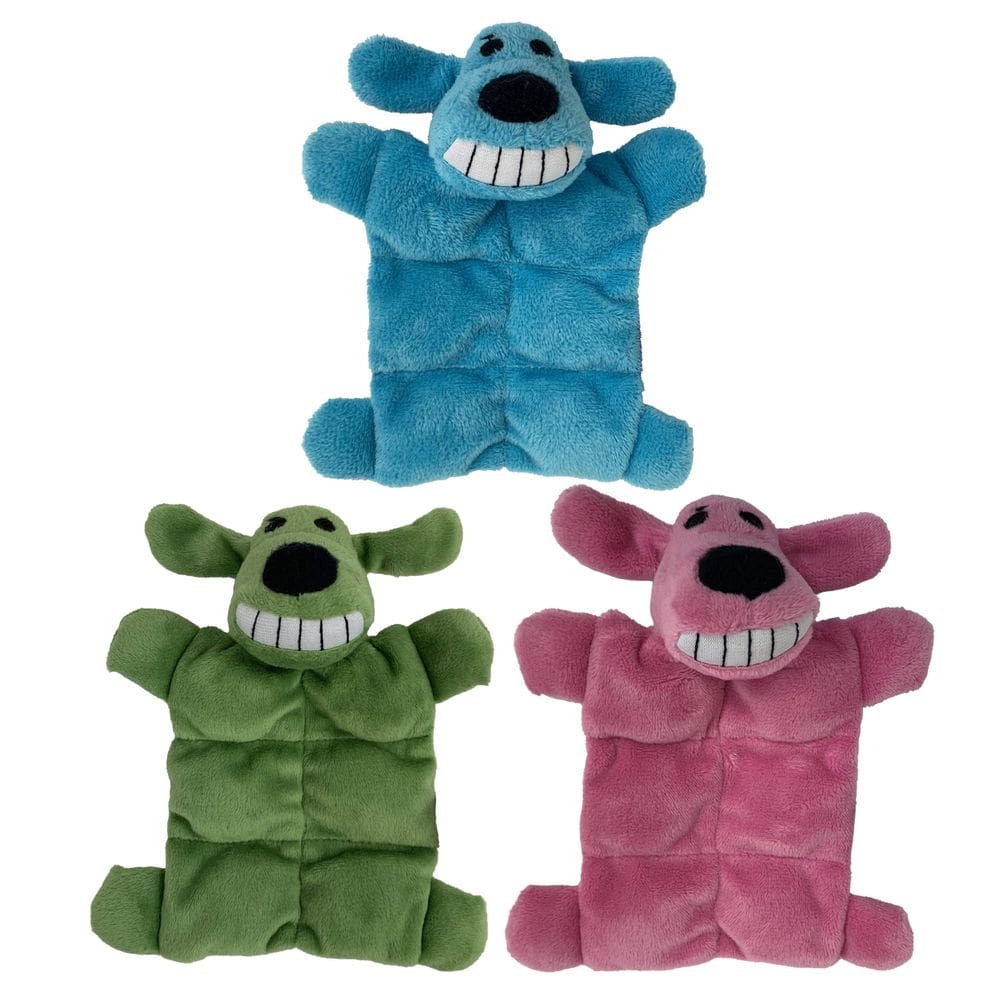 Toy Dog Toy Multipet Loofa Squeaker Mat, 15 cm, pacote com 3