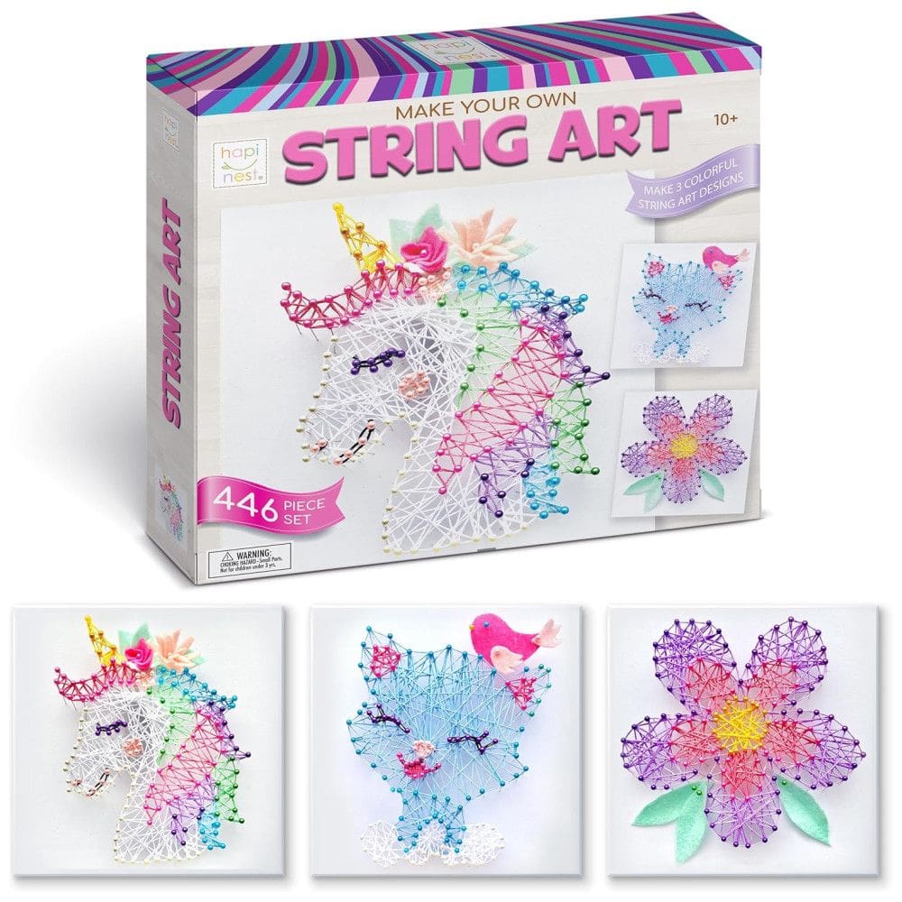 Kit Faça Você Mesmo DIY 3 Projetos Unocórnio, Flor e Gato Idade Recomendada 10 ou mais, HAPINEST 3480, Rosa
