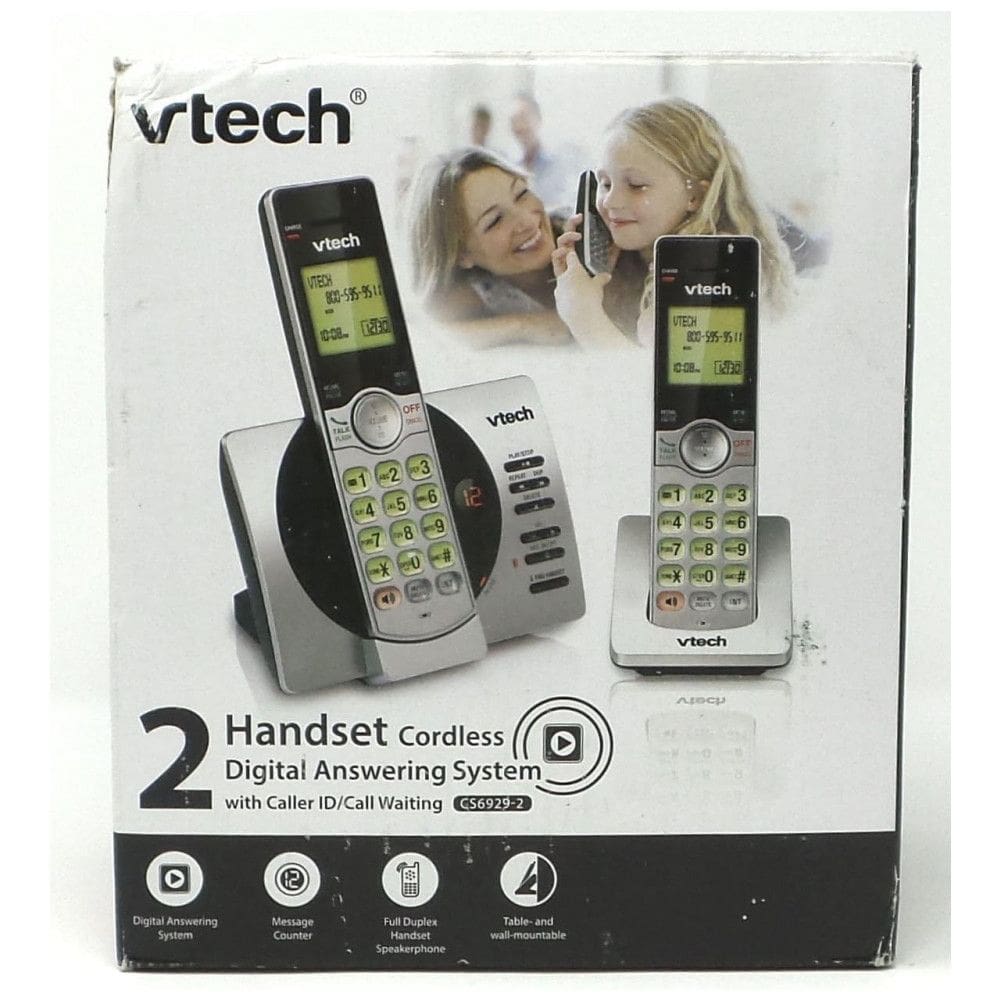 Telefone sem Fio com Sistema de Atendimento e Identificação do Chamador, 2 Aparelhos, VTech CS6929 2