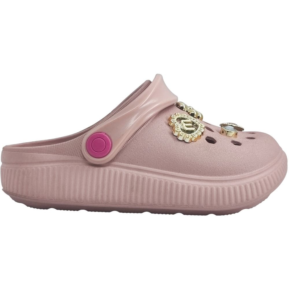 Babuche Casual Infantil Menina Dia a Dia Escola Passeio com Apliques Decorativos Molekinha 2591.103