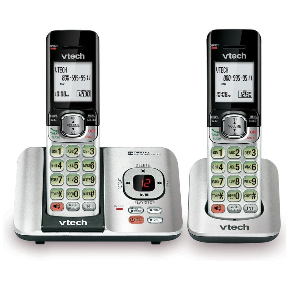 com identificador de chamadas e chamada em espera, 2 unidades, prateado, VTECH CS6529 2, Prateado