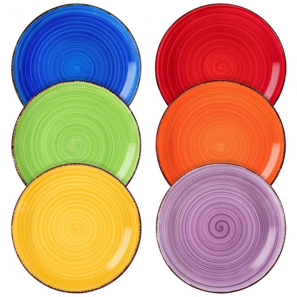 Conjunto de Pratos de Sobremesa 6 Un em Cerâmica, vancasso Bonita, Coloridos