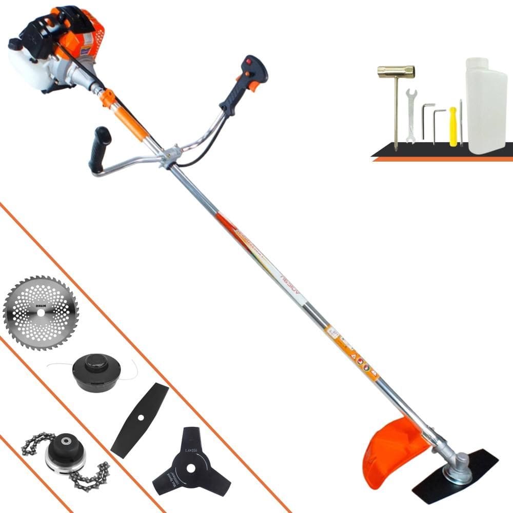 Roçadeira Multifuncional Completa Vulcan VR430-S À Gasolina 2T 43cc 1,7HP Alta Rotação Ideal Para Todos os Tipos de Trabalhos Com 5 Opções de Cortes