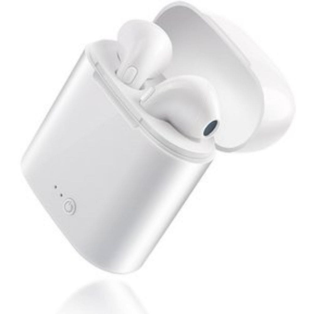 Fones de ouvido Bluetooth tipo i7 para Android e iOS - pretos
