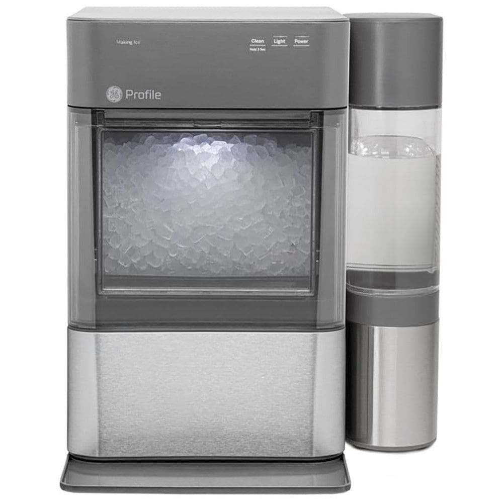Máquina de gelo 17,2 kg por Dia com Tanque Lateral de 3,7L e Conectividade por WiFi, 110V 300W, GE PROFILE, Prata e Cinza