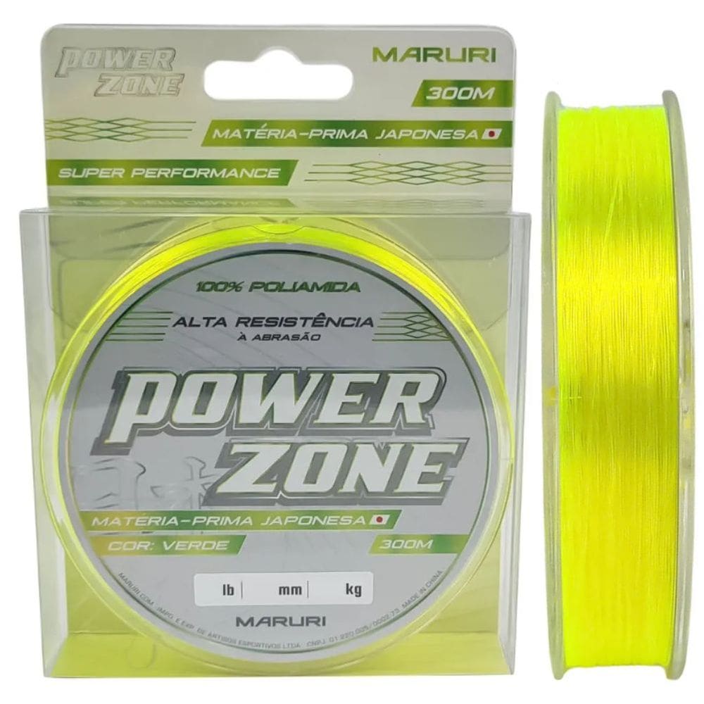 Linha Monofilamento Maruri Power Zone 0,40mm 300m Verde