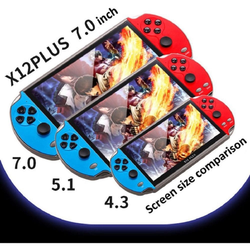 Consola de jogos X7 portátil com joystick duplo de 4,3 polegadas azul