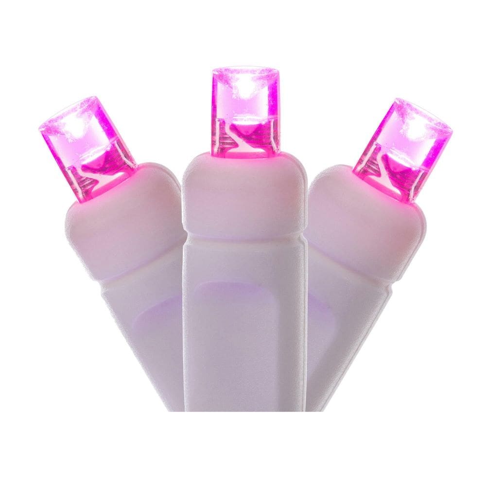 Conjunto de LED String Light Vickerman 100 rosa de grande angular