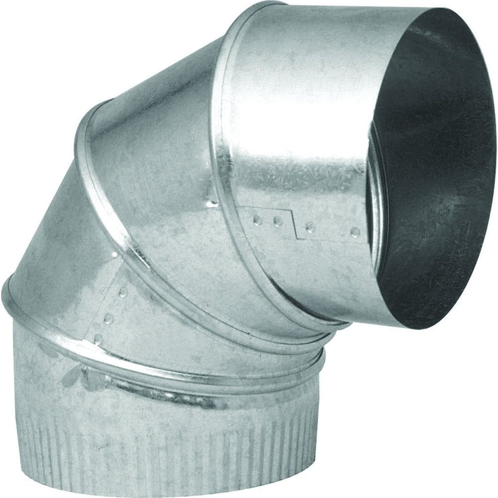 Cotovelo de fluxo de ar galvanizado ajustável Imperial 3” 26GA