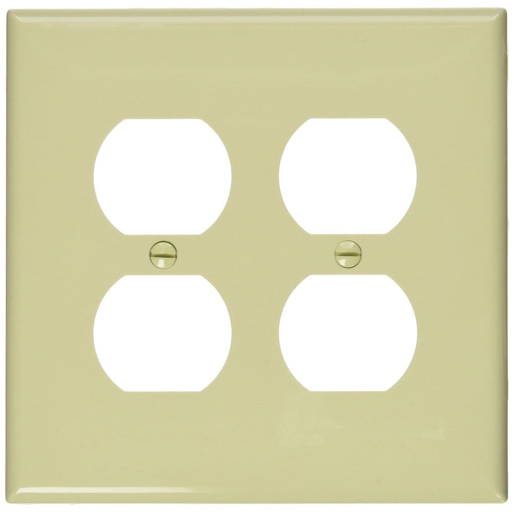Placa de parede Leviton PJ82-I 2-Gang Midway Ivory