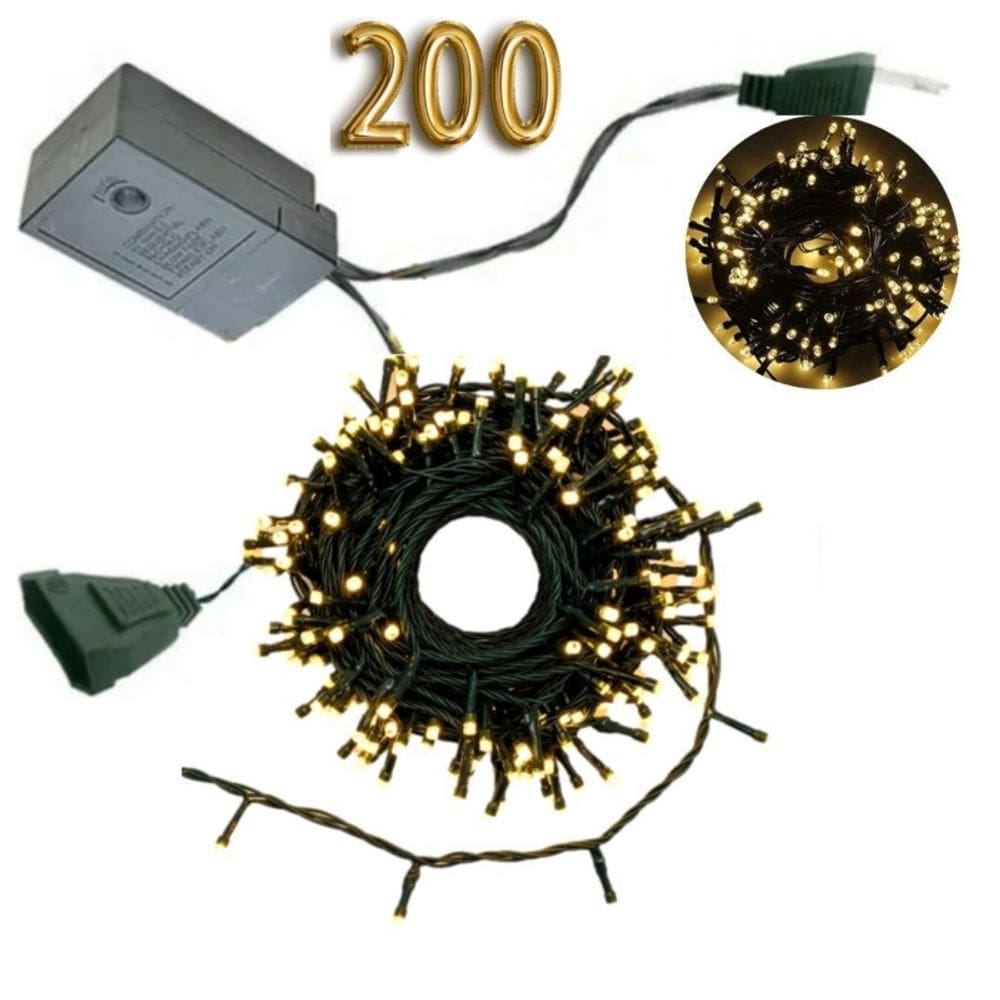 Luzes de Natal 200 LED lineares de 13 m com 8 modos 220V