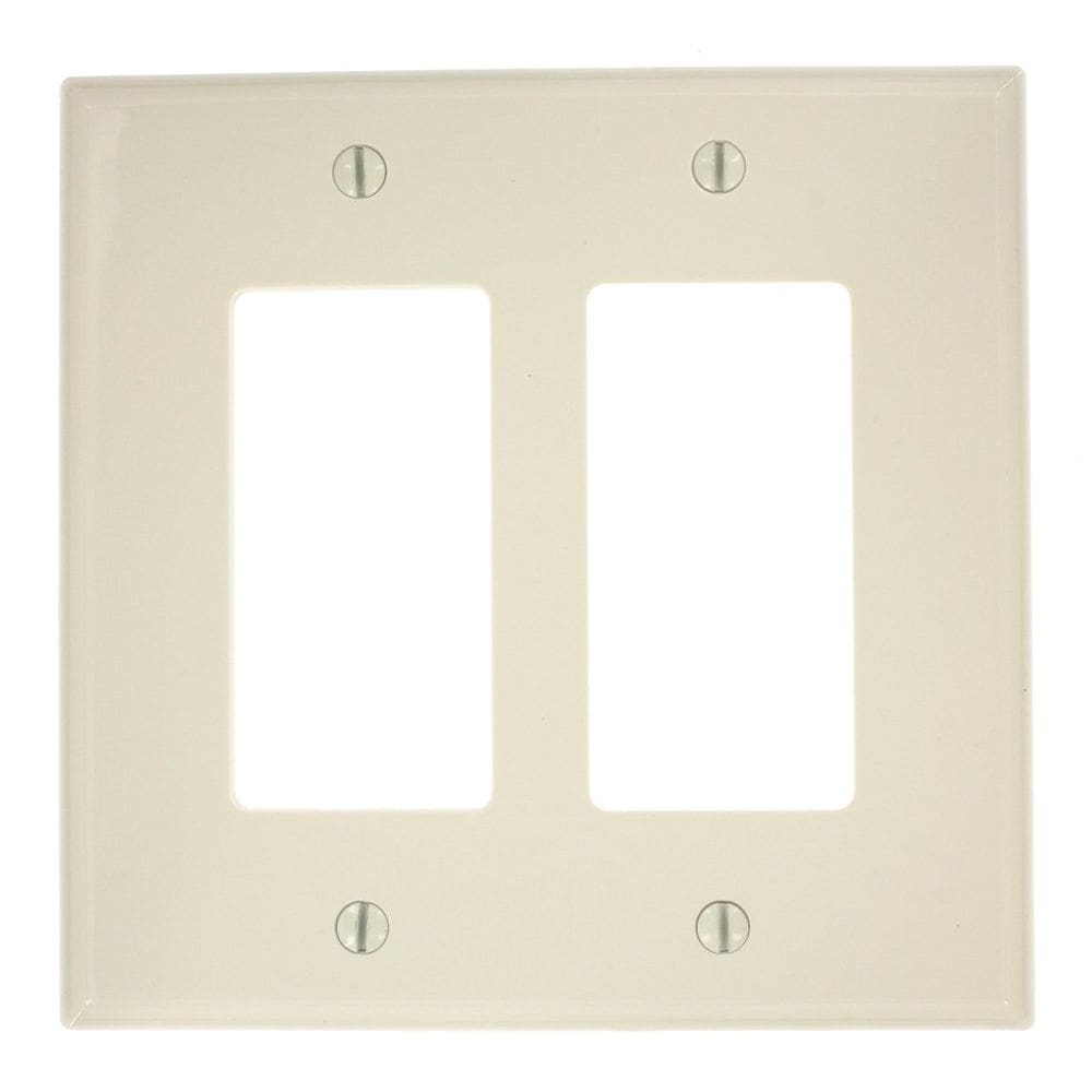 Placa de parede Leviton 2-Gang Decora/GFCI Device Midway Light Almond