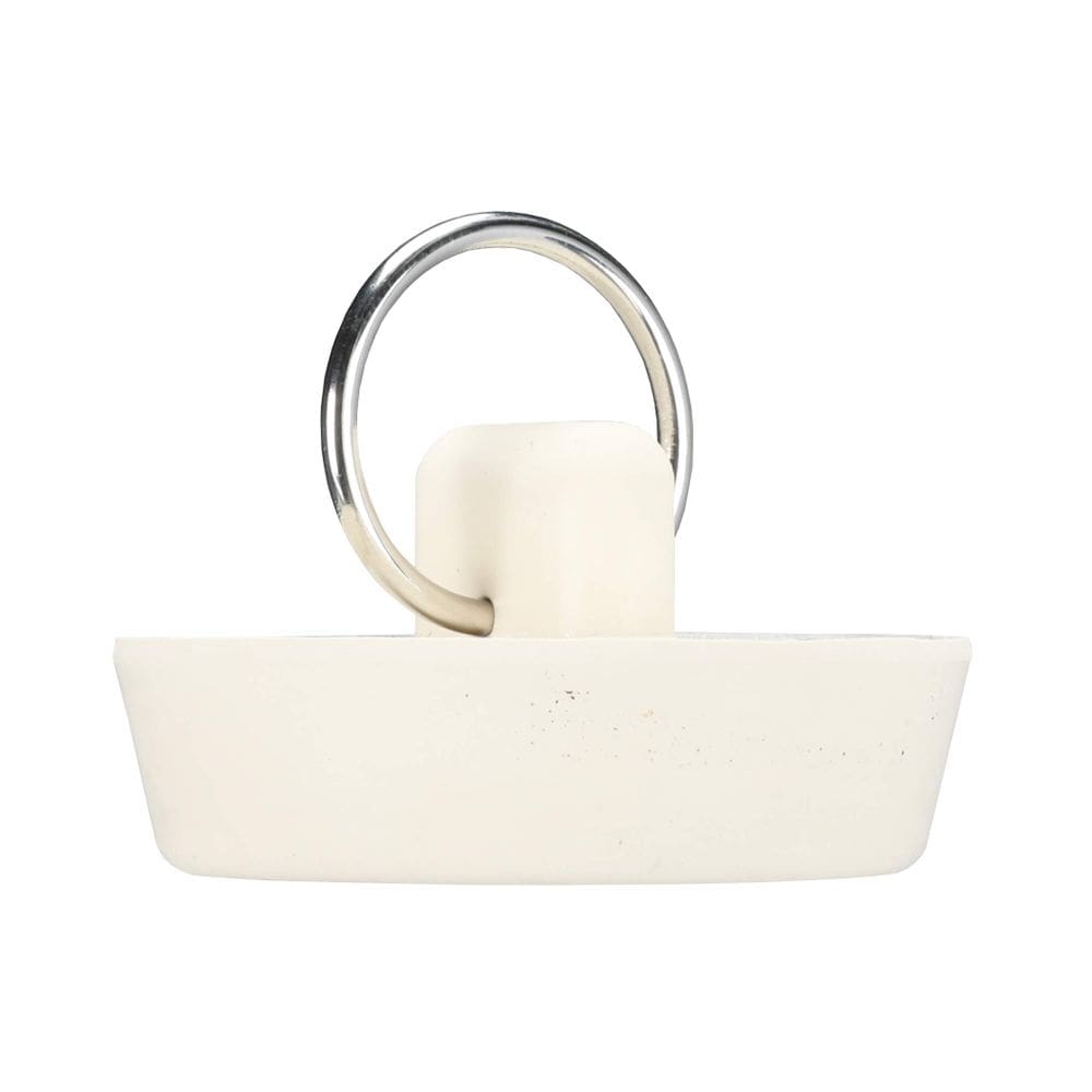 Tampa de drenagem de borracha Danco 3,5 cm branca com anel