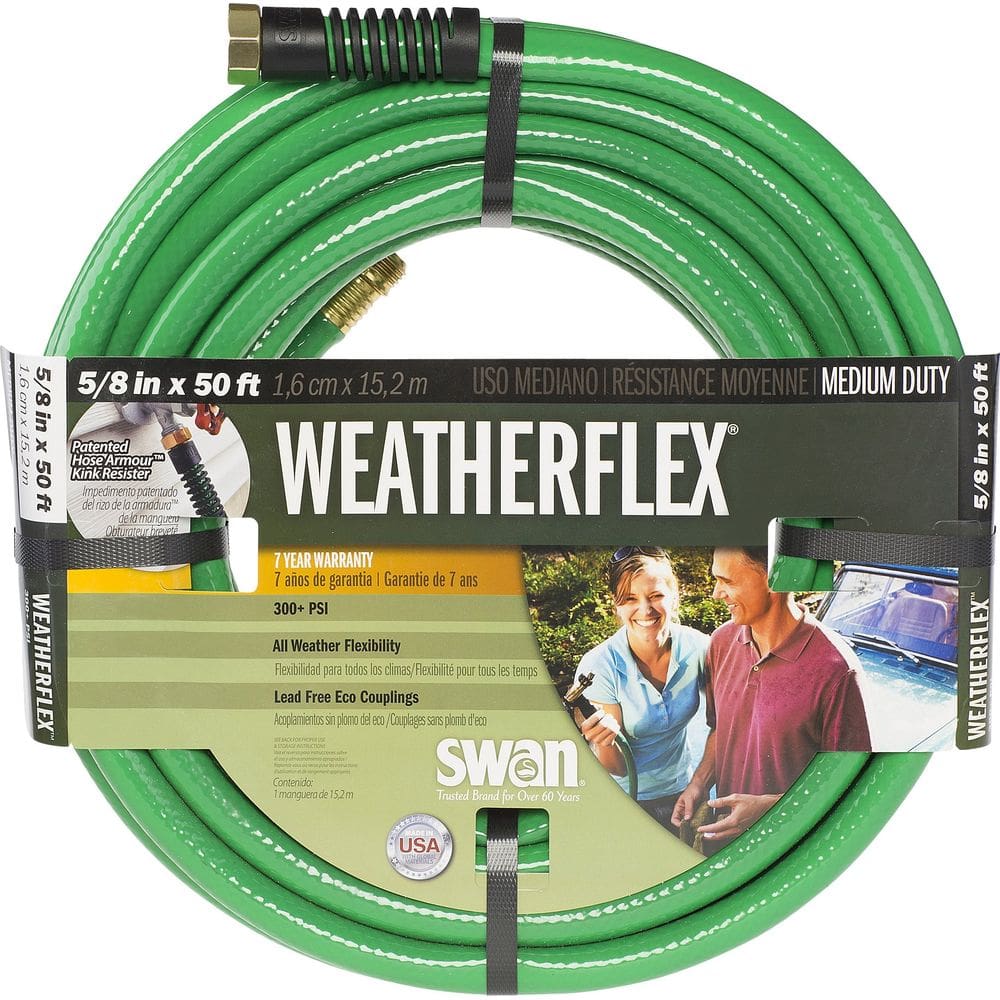 Mangueira de jardim SWAN WEATHERFLEX 15 m x 1,6 cm para uso médio