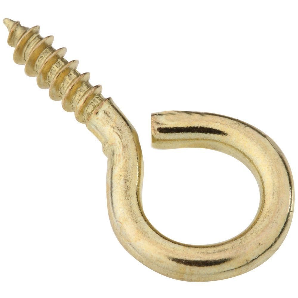 Pacote com 4 unidades de latão sólido Screw Eyes National Hardware N119-289 V2015