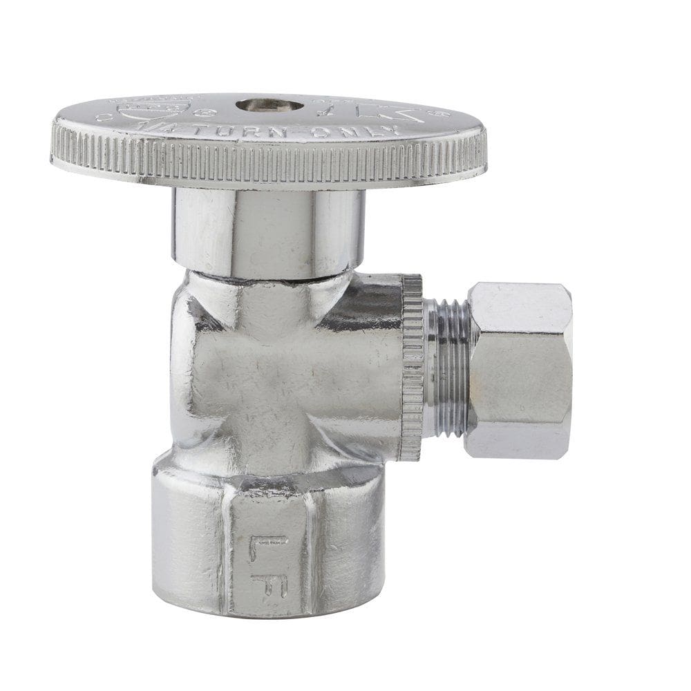 Válvula de ângulo de rotação quadrada Plumb Pak PP20051LF Chrome