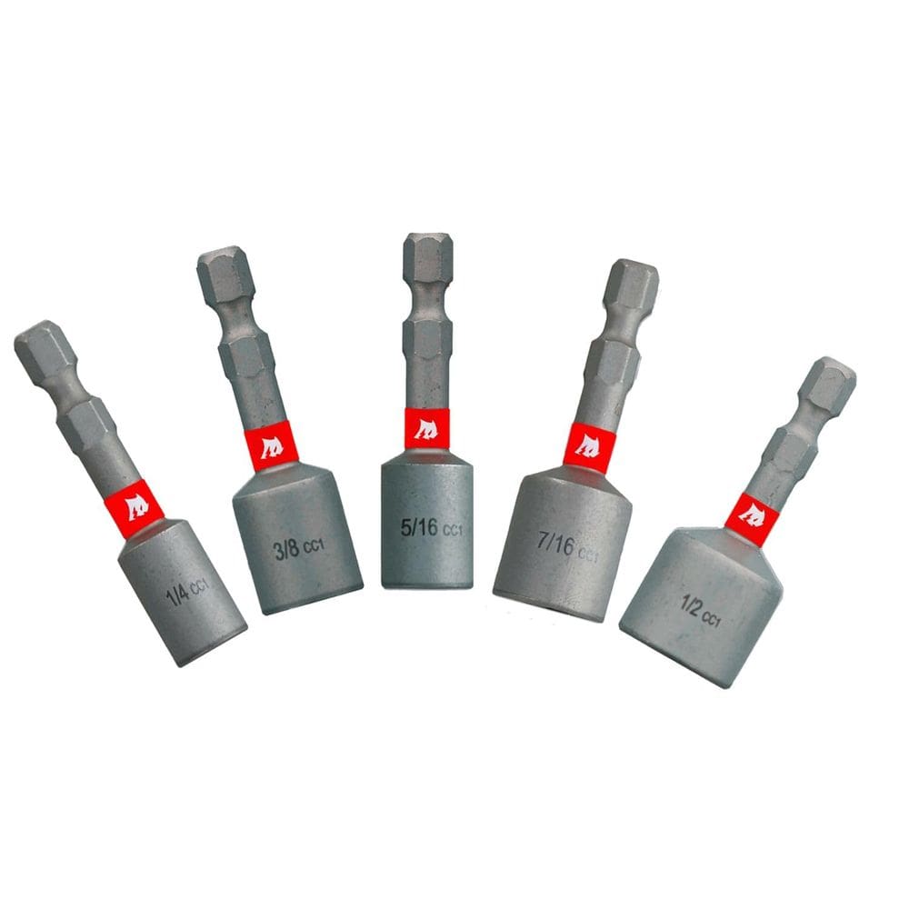 Conjunto Nut Driver Diablo, pacote com 5 unidades, alça magnética antioscilação
